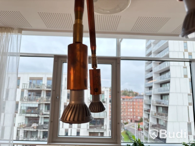 Taklampa Kvist 4 i rå koppar, Örsjö Belysning