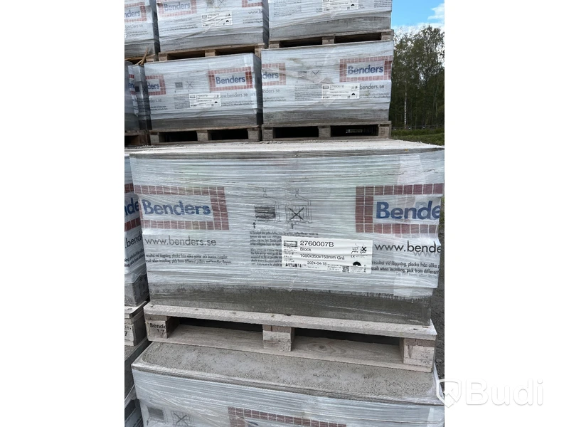 Betongblock, 3 st. pall, 1050x350x150mm Grå