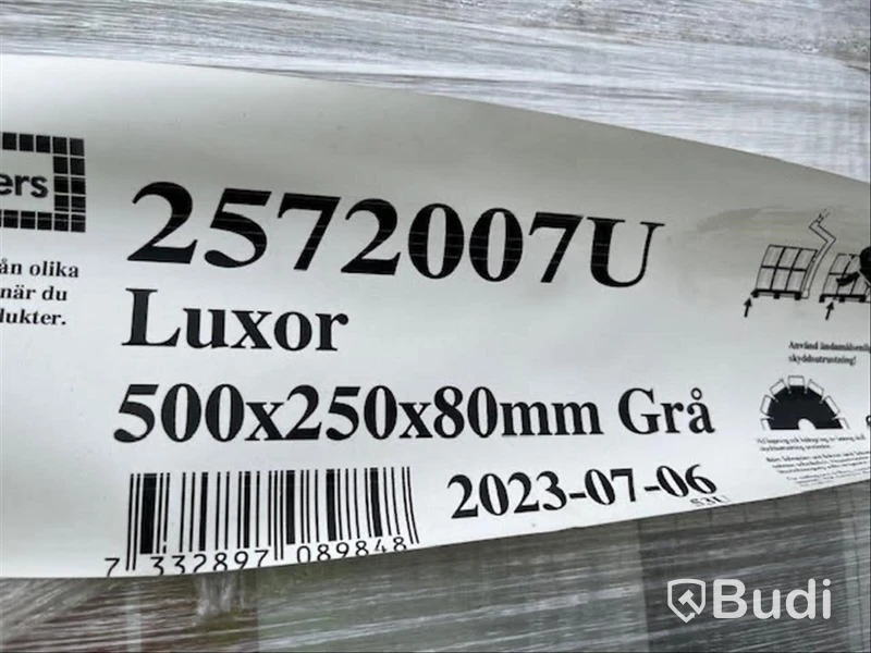 23 st. pall Mursten Benders, 2572007U Luxor Slät Hel, 500x250x80mm