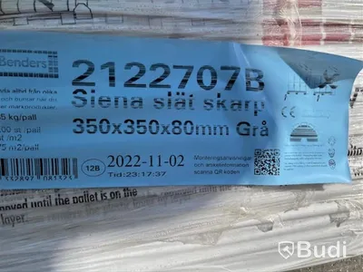 5 st. pall Markplatta Benders, 2122707B Siena Skarp 350x350x80 Grå