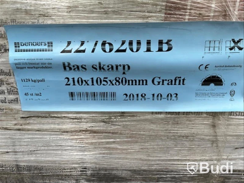 20 st. pall Marksten Benders, 2276201B Bas Skarp 210x105x80 Grafit