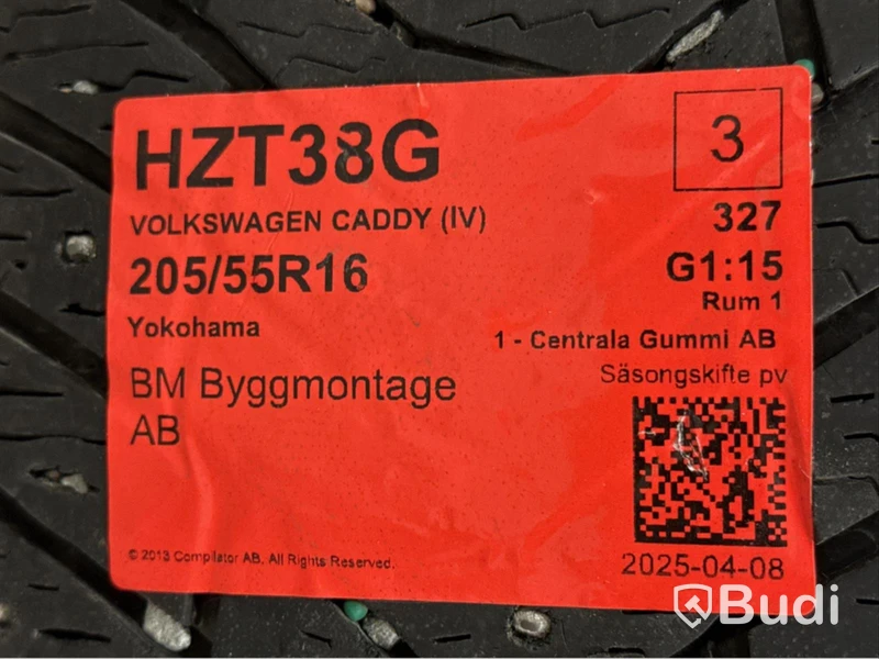 4 st vinterhjul 205/55R16 | Volkswagen Caddy