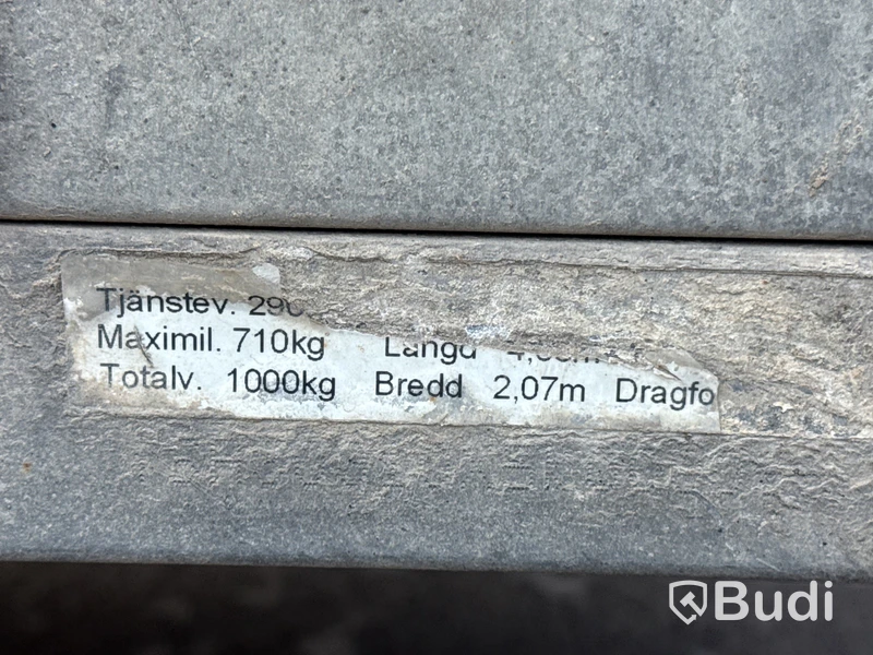 Bromsad gallervagn | SM-Släpet BE | 1000 kg | 2012