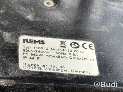 Provtryckningspump REMS, 860 W