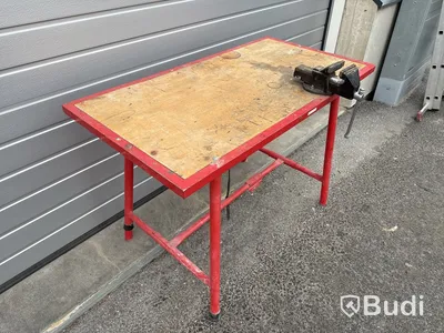 Arbetsbord med skruvstäd | 120x62x82 cm