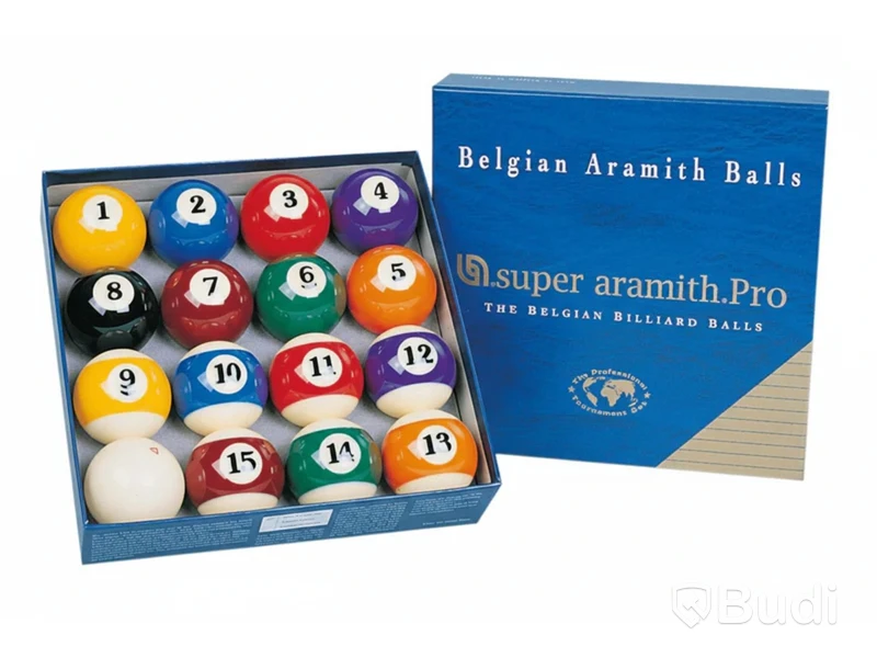 Biljardbollset - Aramith Super Pro samt 6 st biljardköer, Nya