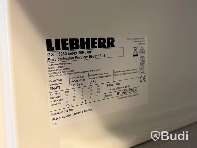 2 st rostfria frysskåp, Liebherr GG 5260
