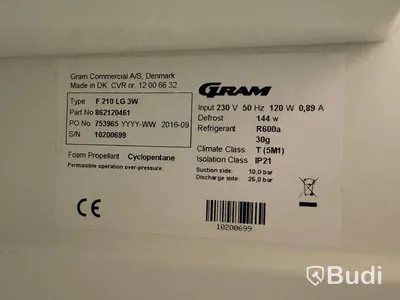 Freezer, Gram F 210 LG 3W