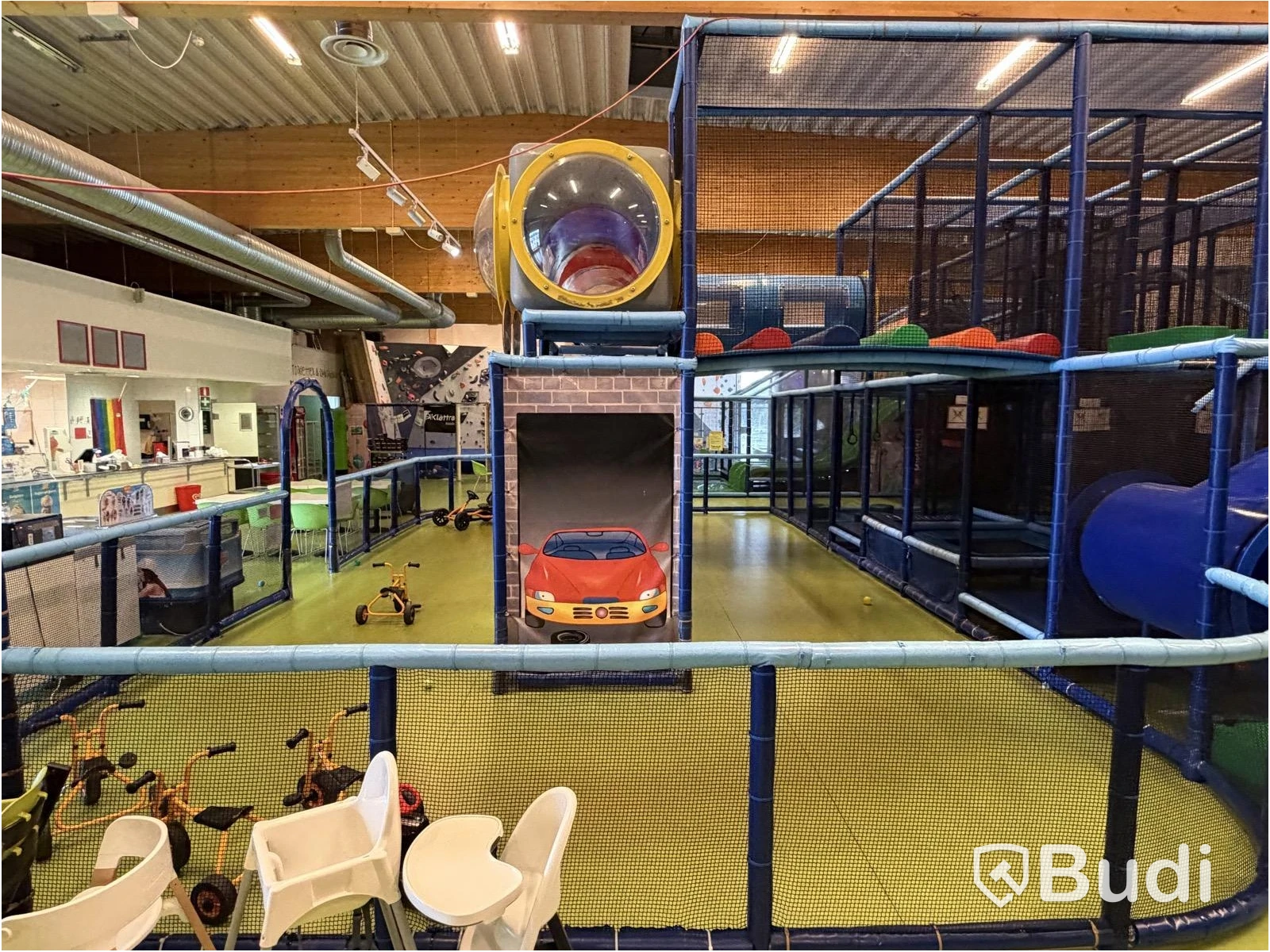 Large indoor playground, PlayCo, length approx. 37 metres