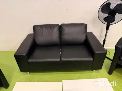 Sittmöbler, svart konstläder