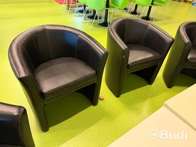 Sittmöbler, svart konstläder