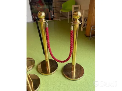 Stanchions, 5 pcs, with 2 ropes