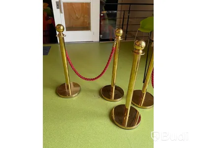 Stanchions, 5 pcs, with 2 ropes