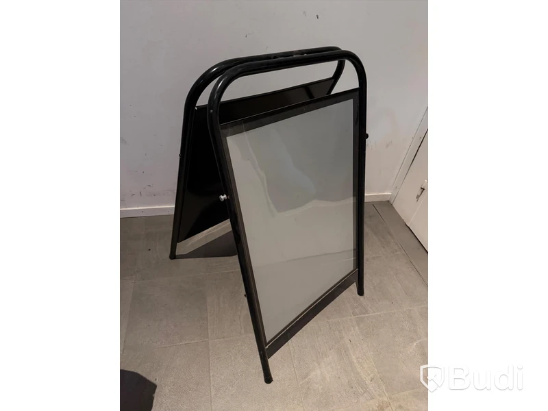 A-board sign, black metal
