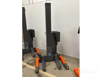 Mobil billyft 4 st Finkbeiner EHB 1003, mobila lyftar på hjul tot. 12 ton, inkl.  8 st. Pallbockar Stertil Koni, JS-H8F, 8,5 ton