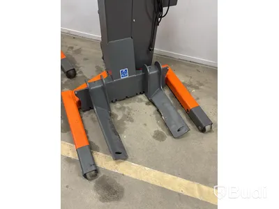 Mobil billyft 4 st Finkbeiner EHB 1003, mobila lyftar på hjul tot. 12 ton, inkl.  8 st. Pallbockar Stertil Koni, JS-H8F, 8,5 ton