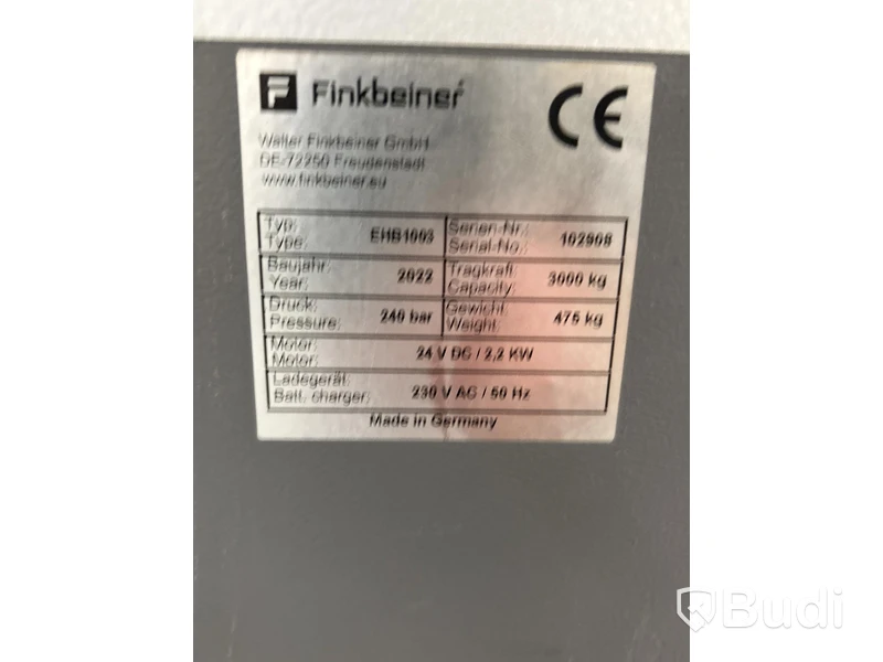 Mobil billyft 4 st Finkbeiner EHB 1003, mobila lyftar på hjul tot. 12 ton, inkl.  8 st. Pallbockar Stertil Koni, JS-H8F, 8,5 ton