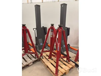 Mobil billyft 4 st Finkbeiner EHB 1003, mobila lyftar på hjul tot. 12 ton, inkl.  8 st. Pallbockar Stertil Koni, JS-H8F, 8,5 ton