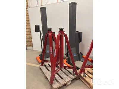 Mobil billyft 4 st Finkbeiner EHB 1003, mobila lyftar på hjul tot. 12 ton, inkl.  8 st. Pallbockar Stertil Koni, JS-H8F, 8,5 ton