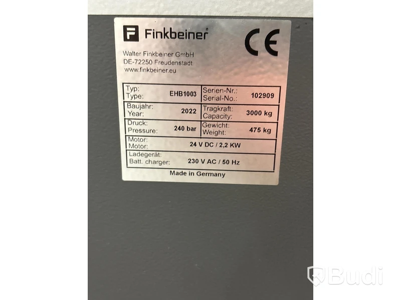 Mobil billyft 4 st Finkbeiner EHB 1003, mobila lyftar på hjul tot. 12 ton, inkl.  8 st. Pallbockar Stertil Koni, JS-H8F, 8,5 ton