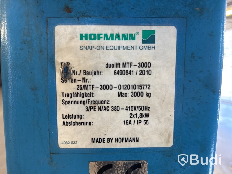 Tvåpelarlyft Hofmann duolift MTF-3000 | 3000 kg | 2010