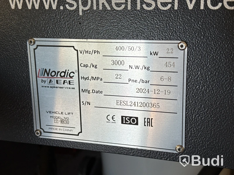 Saxlyft Nordic EE-MR30 | 3000 kg | 2024