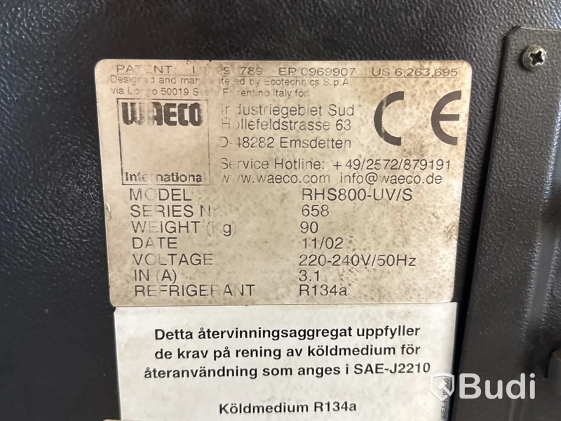 AC-servicestation Waeco RHS-800
