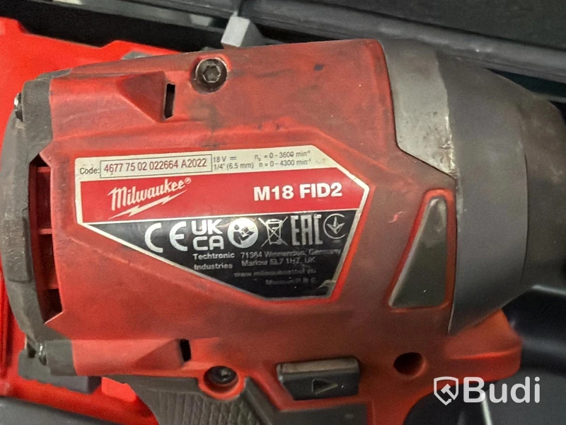 Slagskruvdragare Milwaukee M18 FID2, med laddare och batteri