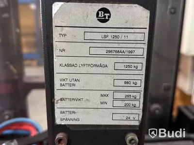 Ståstaplare BT LSF 1250/11, -1997 (rep-objekt)