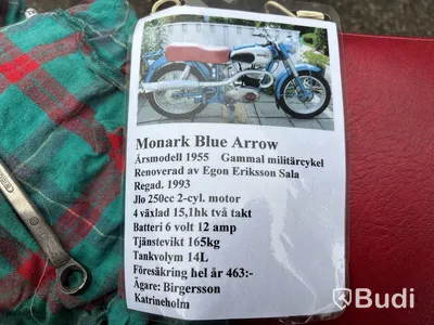 Motorcykel Monark Mod 550 Blue Arrow 250cc, -1955