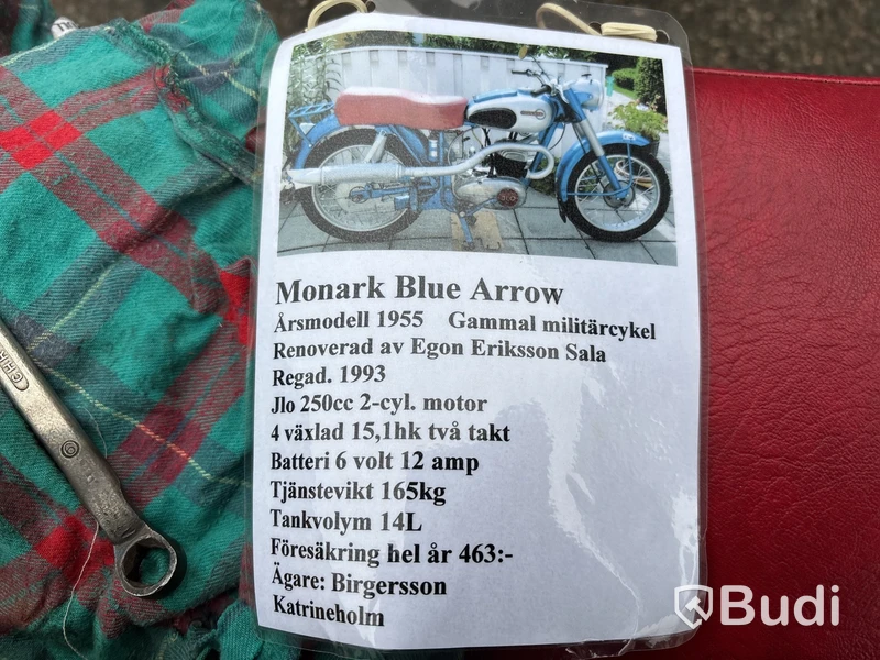 Motorcykel Monark Mod 550 Blue Arrow 250cc, -1955
