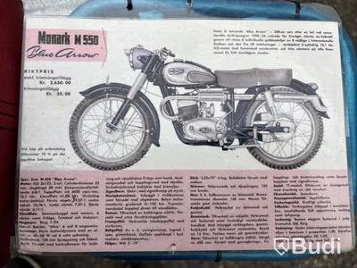 Motorcykel Monark Mod 550 Blue Arrow 250cc, -1955