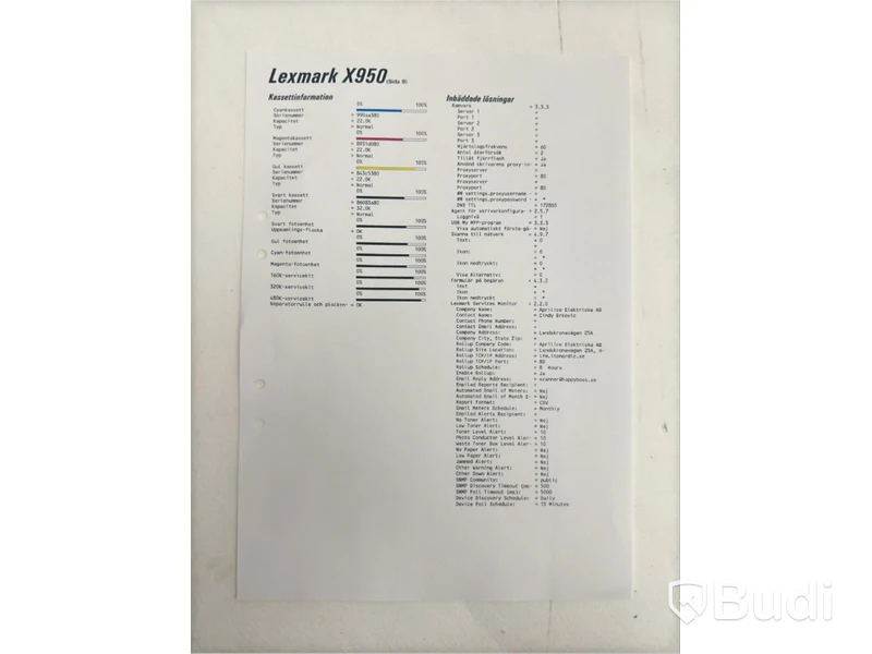 Skrivare Lexmark,  XS950de