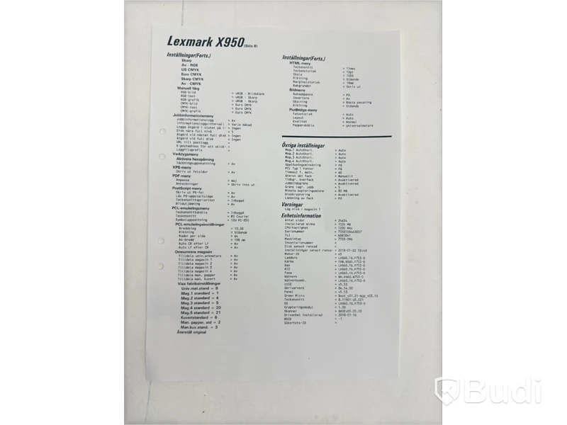 Skrivare Lexmark,  XS950de
