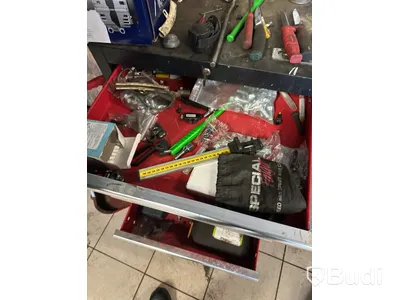 Verktygsskåp, 5 lådor, rött