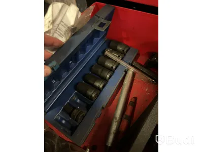 Verktygsskåp, 5 lådor, rött