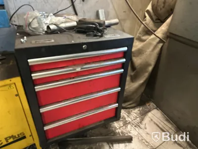 Verktygsskåp/vagn, rött, 6 lådor
