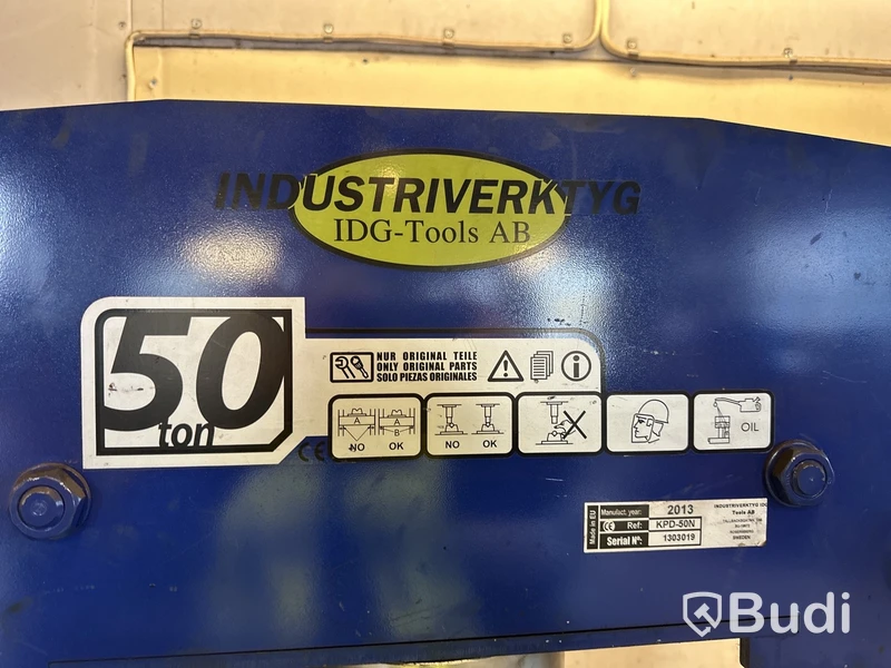 Hydraulpress, IDG-Tools AB, KPD-50N, 50 ton
