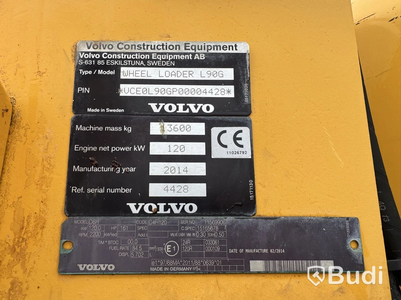 Hjullastare Volvo L90G -2014 | Skopa