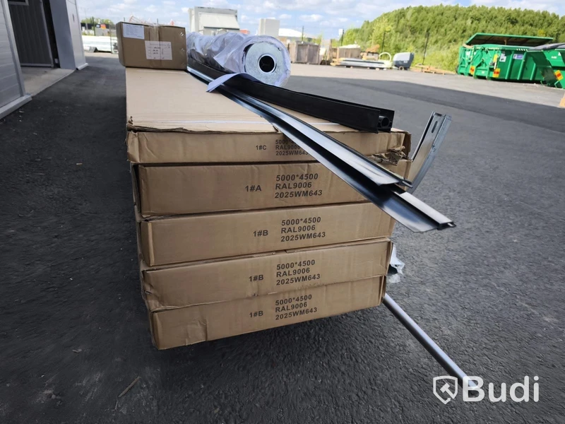 Motorized sectional overhead door, 5000 x 4500 mm, NEW