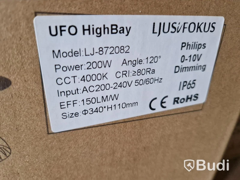 40 st HighBay-lampor, 200W, Philips