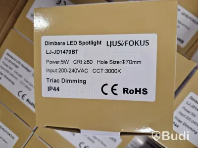 Led spotlight för infällnad, 20 st, 3000k