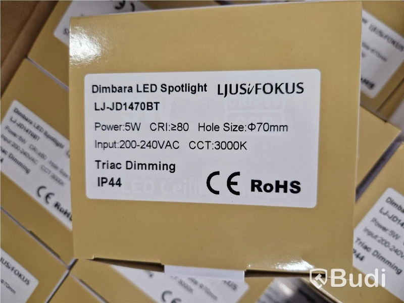 Led spotlight för infällnad, 20 st, 3000k