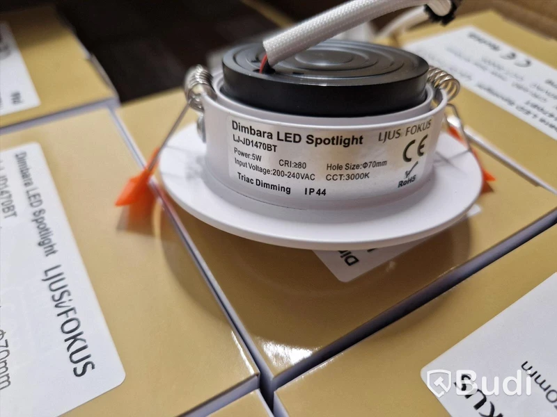 Led spotlight för infällnad, 20 st, 3000k