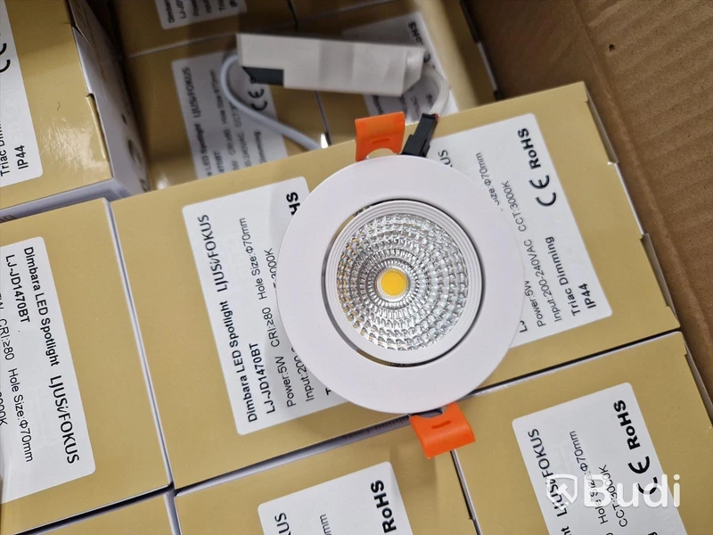 Led spotlight för infällnad, 20 st, 3000k