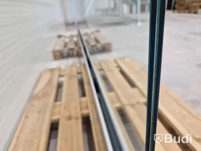 Glass railing, 6 metres with mounting hardware, NEW