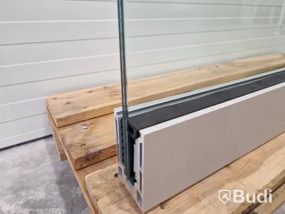 Glass railing, 6 metres with mounting hardware, NEW