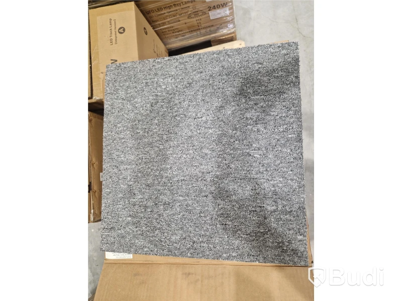 50 m² carpet tiles, grey, NEW