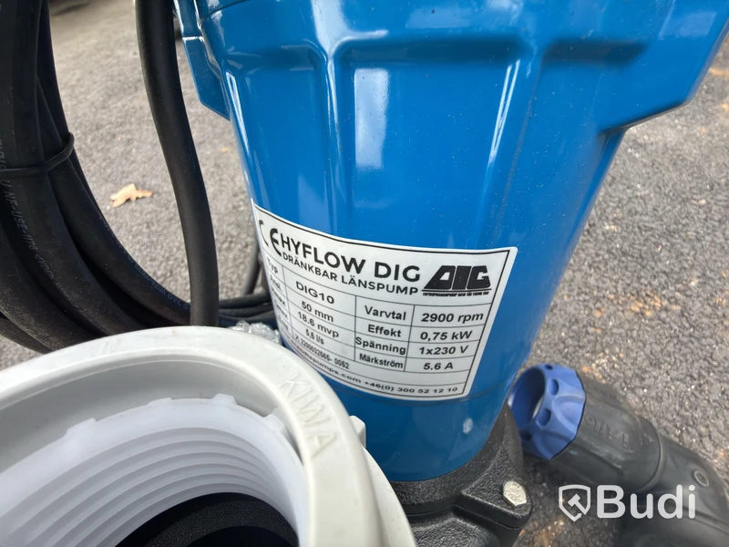 Dränkbar pump Hyflow DIG10, 750 W