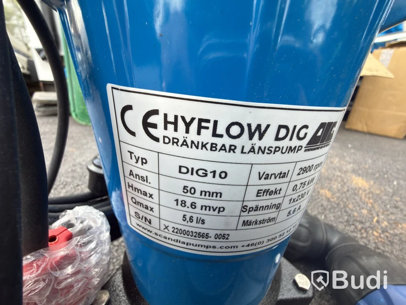 Dränkbar pump Hyflow DIG10, 750 W